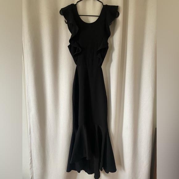 PICTURE is similar- not exact. Hello Molly / Saints Secrets black cut out dress - Picture 2 of 5